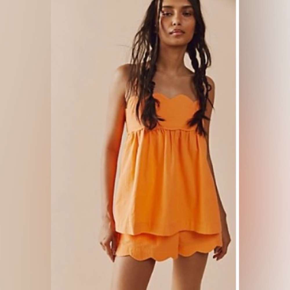 Free People Sweet Scallop Set, Brand New